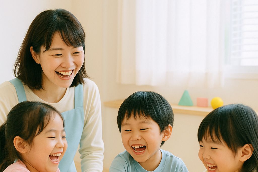 小集団でお友だちと一緒に活動するお子さまたち